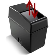 Resim 1 Paket Araba Çöp Kutusu Kapaklı, 8.2 'x 7.8' X 3.9 'kapasite Evrensel Siyah 