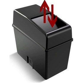 Resim 1 Paket Araba Çöp Kutusu Kapaklı, 8.2 'x 7.8' X 3.9 'kapasite Evrensel Siyah 