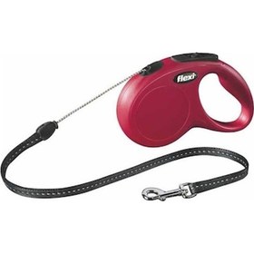Resim Flexi New Classic 5m İp Otomatik Tasma S Kırmızı 
