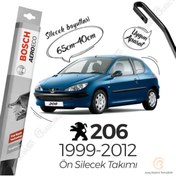 Resim Bosch Aeroeco Peugeot 206 1999 - 2012 Ön Muz Silecek Takımı 