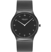 Resim Obaku Denmark V306gxbbmb Quartz Hasır Siyah Safir Cam 40 Mm Erkek Kol Saati Siyah 