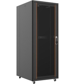 Resim AGER 42U 800x1000mm Dikili Tip Siyah Kabinet Vega AG-VB42U8010S1 Cam Kapak 