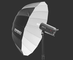 Resim JINBEI Deep Focus 130cm Siyah & Beyaz Şemsiye 