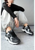 Resim Muggo Mojeh Kadın Ortopedik Günlük Garantili Bağcıklı Yürüyüş Koşu Sneaker Spor Ayakkabı Siyah 