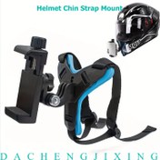 Resim Motosiklet Kaskı Çene Kayışı | Off-Road Bisiklet Aksesuarları Çene Braketi, Dayanıklı ABS Malzeme Kask Sabitleme Braketi, Hero 13/12, Insta360 X5/X4/X3, DJI Action 3/4/5 Pro AKASO Action Kamera, Açık Hava Bisiklet Sporları Ayarlanabilir Naylon Kayış Entegre Kask Kayışı | for Gopro Kask Sabitleme Braketi için Uygun | Motosiklet Kaskı Aksesuarları 