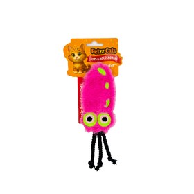 Resim PetzzCats Kalamar Matatabi ve Çıngırak Sesli Peluş Kedi Oyuncağı Pembe 22x7 Cm 