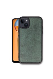 Resim artlab Art İphone 15 Kılıf Aras Deri Kapak - Koyu Yeşil Lab 