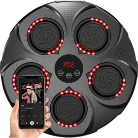 Resim Akıllı Boks Egzersiz Aleti - Bluetoothlu Boks Makinesi - Müzikli Boks Eğitim Tahtası 