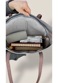Resim Lovelystore Kadın Süet Geniş Hacimli Fermuarlı Günlük Tote Model Büyük Boy 40x28 Siyah 