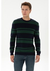 Resim U.S. Polo Assn. Erkek Regular Fit Bisiklet Yaka Lacivert Kazak 50314952-VR033 