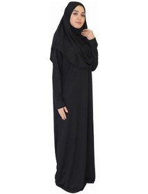 Resim Zehranaz Namaz Elbisesi Siyah Fermuarsız Namaz Elbisesi Siyah 