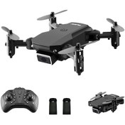 Resim Youtek S66 Mini Katlanabilir Uzaktan Kumandalı Drone - 13 Dakika Uçuş Süresi, Otomatik Kalkış/iniş, Yükseklik Tutma, Siyah, İki Batarya 