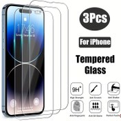 Resim For Iphone 11 12 13 Mini 14 Pro XS Max X XR 6 6 S 7 8 Artı SE2 SE3 için 3 ADET Temperli Cam Ekran Koruyucu 