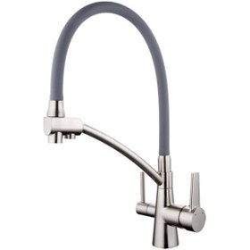 Resim Movecci Dual Flow Çift Akışlı Arıtma Çıkışlı Eviye Bataryası Krom 