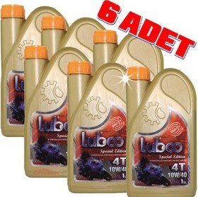 Resim Lubco 4t 10W-40 Motosiklet Motor Yağı 1 L x 6 