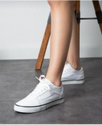 Resim Bağcıklı Unisex Spor Ayakkabı-beyaz-201 Beyaz 