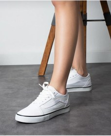 Resim Bağcıklı Unisex Spor Ayakkabı-beyaz-201 Beyaz 
