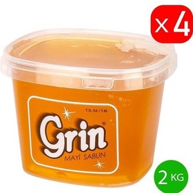 Resim Parlatıcı Jel Arap Sabunu, 4 adet 2 KG Ayçiçek Yağlı Macun Formunda Sabun (Toplam 8 KG) 