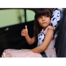 Resim tosbai Araba Boyun Yastığı ve Emniyet Kemeri Kılıfı Seti Hayvan Dostlarım Yol Arkadası 