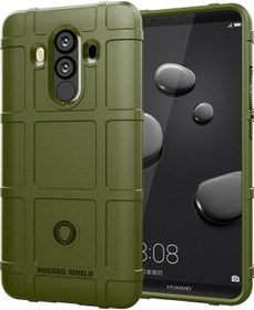 Resim Huawei Mate 10 Pro İçin Sağlam Kare Izgara Dokulu Yumuşak Tpu Anti-şok Kılıf 