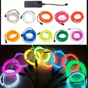 Resim 1 adet, EL Aydınlık tel kablo LED Neon ışık Noel Partisi DIY Şenlikli Parti Dekoratif Işık Aydınlık kostüm atmosfer Sahne Işık Kemer - 5m 