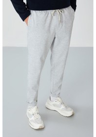 Resim Tommy Life Gri Yüzeyi Dokulu Standart Fit Erkek Eşofman Alt - 82154 