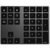 Resim Geeroyoo Kablosuz Sayısal Klavye Alüminyum 34 Tuşlu Bt Klavye Dahili Şarj Edilebilir Pil Tuş Takımı Windows/ios/android İçin Siyah 