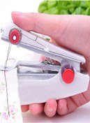Resim Beyaz Seyahat Tipi Mini El Dikiş Makinesi 