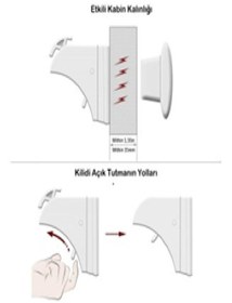 Resim Çekmece Dolap Manyetik Görünmez Bebek Çocuk Kilid 