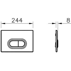 Resim VitrA Loop O 740-0585 Kumanda Paneli, Mat Krom 