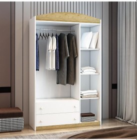 Resim AfilliBebek Afilli Lucia 3 Kapaklı 2 Çekemeceli Tamamı Mdflam Gardrop 