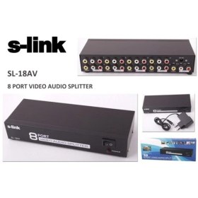 Resim S-Link Sl-18Av 8 Port Av Splitter 