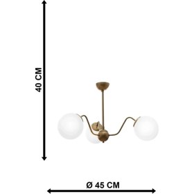 Resim Begüsa Karmen 3lü Eski̇tme- Beyaz Glop Camlı Avi̇ze 