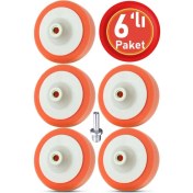 Resim Bondit Turuncu Oto Pasta Cila Parlatma Polisaj Süngeri 150MM 6 Lı Paket 
