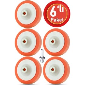 Resim Bondit Turuncu Oto Pasta Cila Parlatma Polisaj Süngeri 150MM 6 Lı Paket 