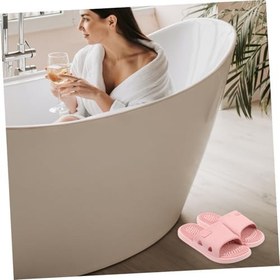 Resim Healeved 1 Çift Masaj Terlikleri Erkekler Için Terlik Açık Banyo Terlikleri Erkekler Için Elbise Sandaletleri Nefes Alabilen Terlik Pvc Ilkbahar Ve Yaz Masaj Ayakkabıları Pembe Özlemek 