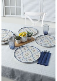 Resim Keramika Floral Waves Nordic Servis Tabağı 28 Cm 6 Adet 22668 Çok Renkli 