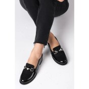 Resim Mio Gusto Siyah Rugan Bayan Oxford Ayakkabı 