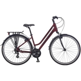 Resim Salcano İstanbul 24S 700 Unisex V Fren 24 Vites 28 Jant Şehir Bisikleti Bordo Siyah 17 Kadro 