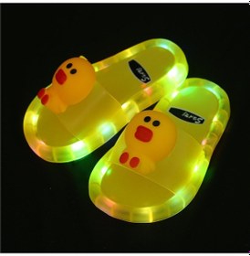 Resim Snapbuy Led İşıklı Çocuk Terliği, Kız/erkek Çocuk İçin, Sevimli Tasarımlı Plaj Terliği Sarı 
