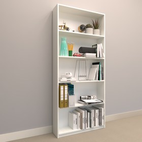 Resim ASYA SUNTALAM KİTAPLIK ( 80 x 180 cm ) BEYAZ ( PARLAK ) 