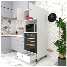 Resim Kenzlife fırın dolabı kamile byz 162*60*56 mutfak çekmeceli ayakl 