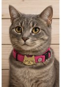Resim Mıt Kedi Boyun Tasması Kedi Figürlü Pembe 