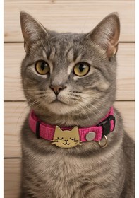 Resim Mıt Kedi Boyun Tasması Kedi Figürlü Pembe 