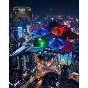 Resim Asiltech LED Işıklı Oyuncak Drone Fighter Jet Tasarımlı Uzaktan Kumandalı Uçak 