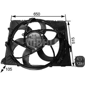 Resim KNECHT CFF264000S Fan Motoru (Çap 490Mm) E81 E87 E82 E88 N52 B30 A (Eno:8Ew351043251) 