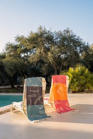 Resim Sea Short Jakarlı Peştemal Lacivert, Taşıma Çantalı - Lacivert / 90x160 