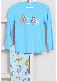 Resim Vienetta Genç Kız O Yaka Süprem Penye Pijama Takım 9581,7-14 Yaş (452961558) 