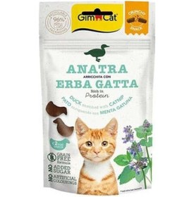 Resim Gimcat Crunchy Snacks Ördek Ve Kedi Otlu Tahılsız Kedi Ödülü 50 Gr 