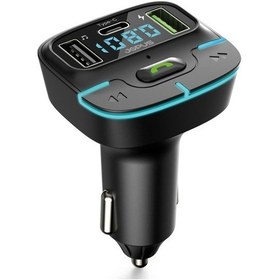 Resim Uiowoo Mp3 F9 Araç Fm Transmitter 5.3 Bluetooth Araç Kiti Usb Type-c 18w Hızlı Şarj Çıkışlı Çakmaklık Girişli 